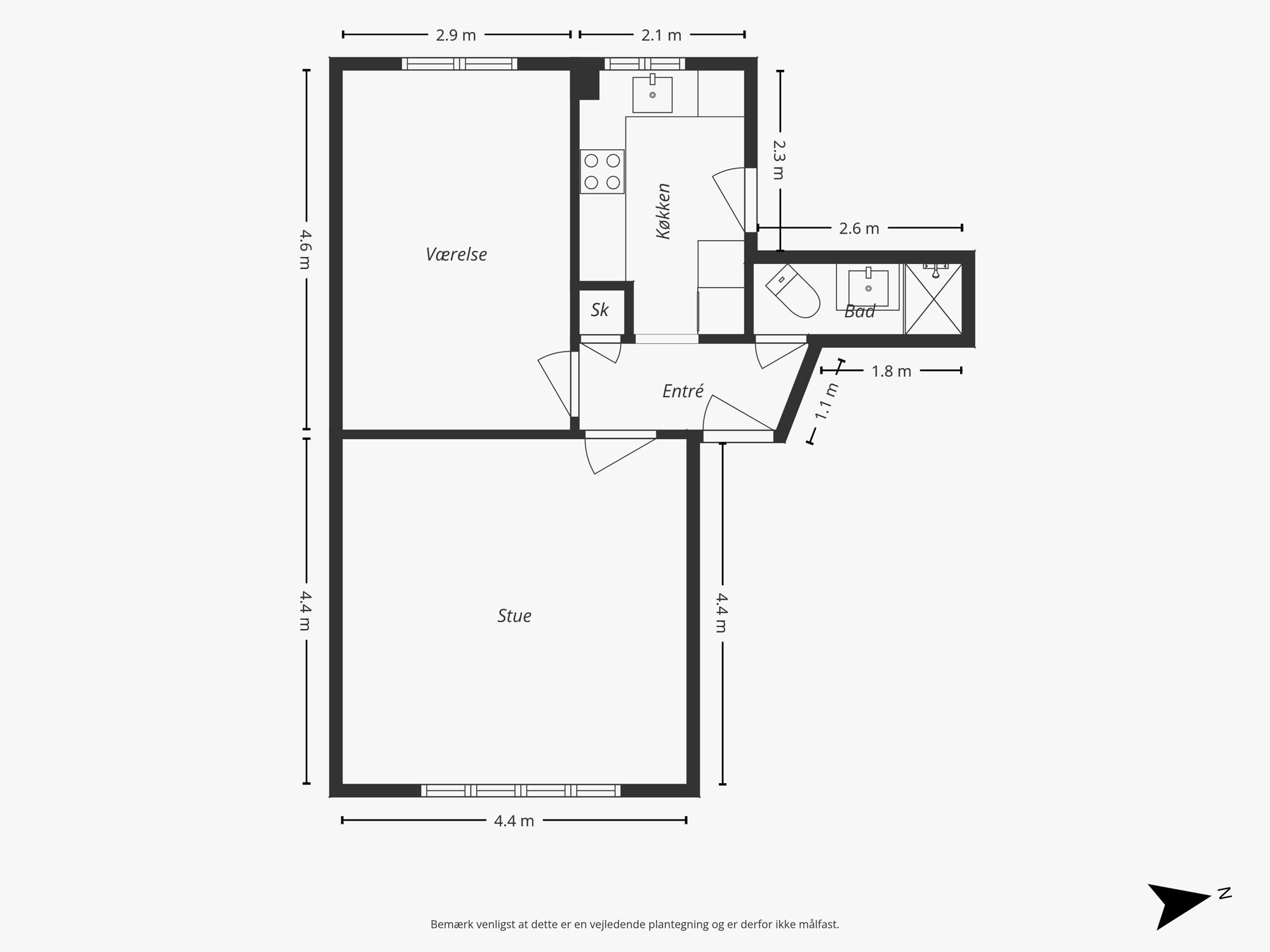Rasmus Rasks Vej 2, st. tv., 2500 Valby