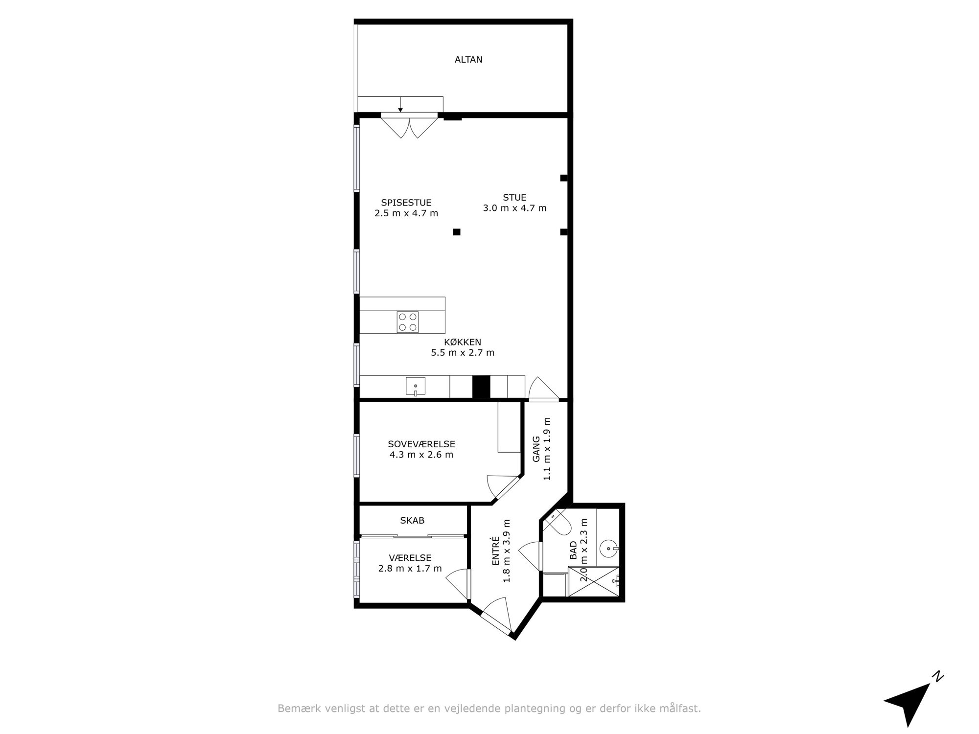 Lille Strandstræde 14C, 1. th., 1254 København K